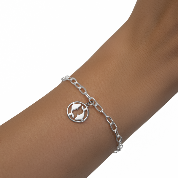 Symbol Fall Love Silver Bracelet Chain Stock Photo 2311346401