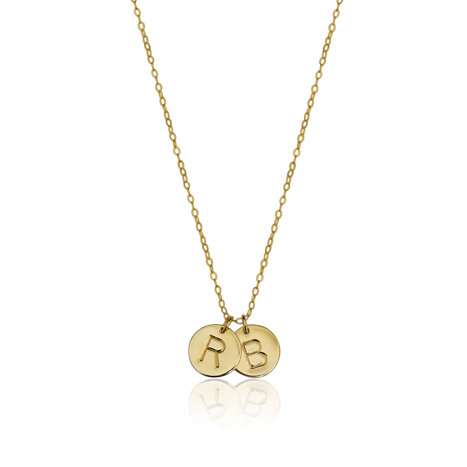 medium two initial necklace (1/2