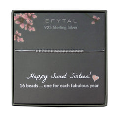 EFYTAL Sweet Sixteen Bracelet • Meaningful 16th Birthday Gift Idea