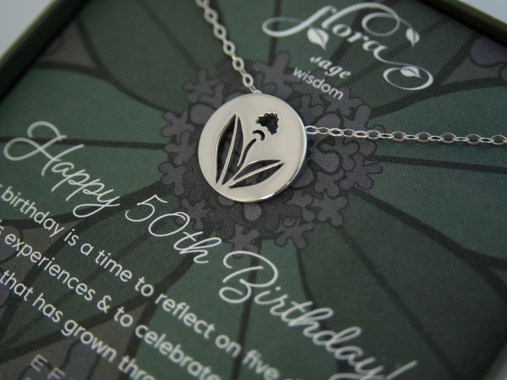 EFYTAL Sage Wisdom Necklace • Meaningful 50th Birthday Gift for