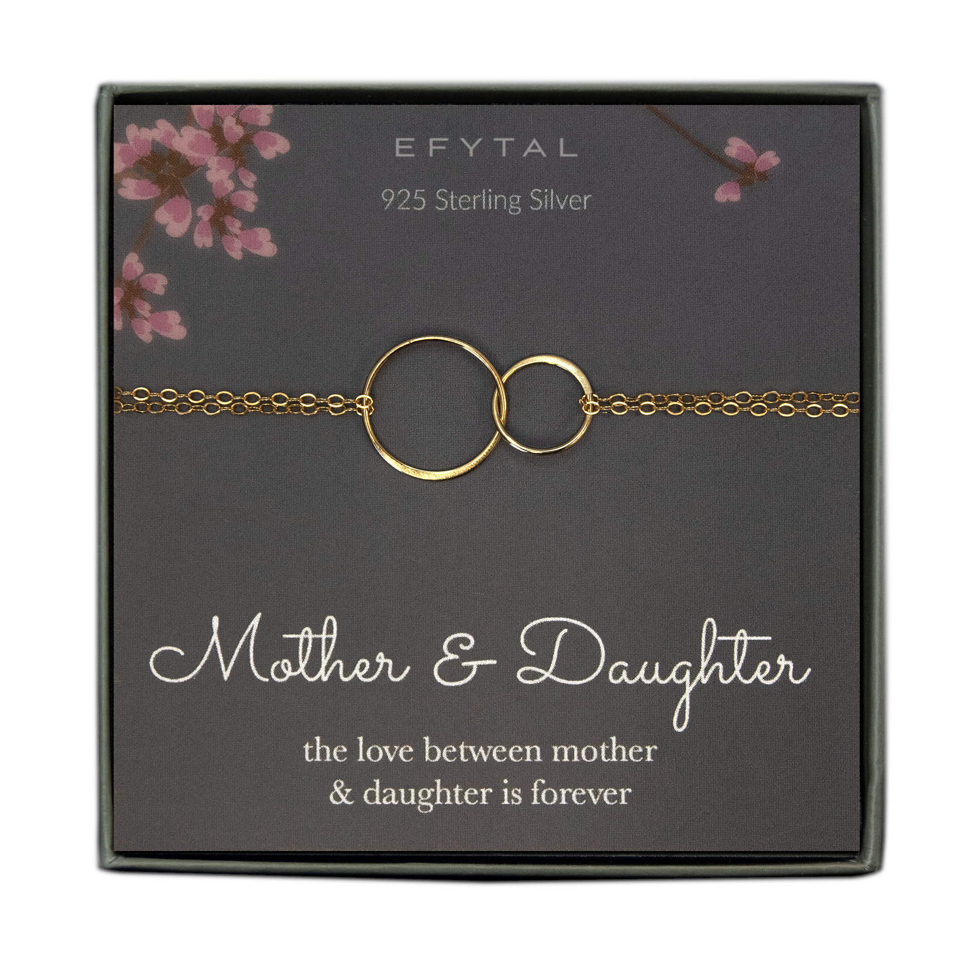 Mother Daughter Bracelet, Gold or Silver • Mother's Day, Daughter Birthday