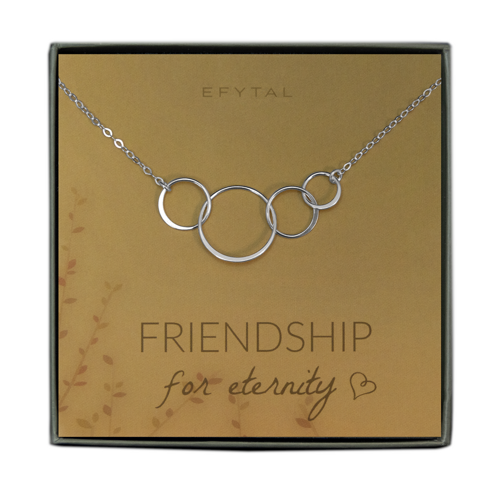 Friendship Necklaces for 4 Friends Gift Friendship Jewelry Gold Set of Four Friend Necklaces Circle hotsell of Friends Necklace Gift for 4 Friends